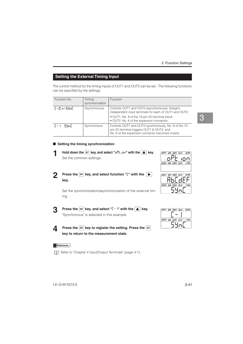 Setting the external timing input, Setting the external timing input -41 | KEYENCE LK-G Series User Manual | Page 99 / 198