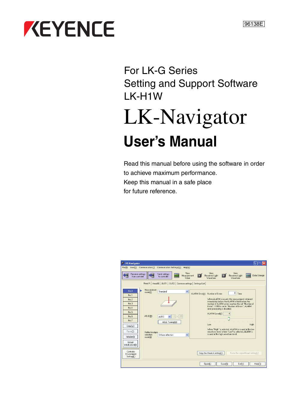 KEYENCE LK-H1W User Manual | 84 pages