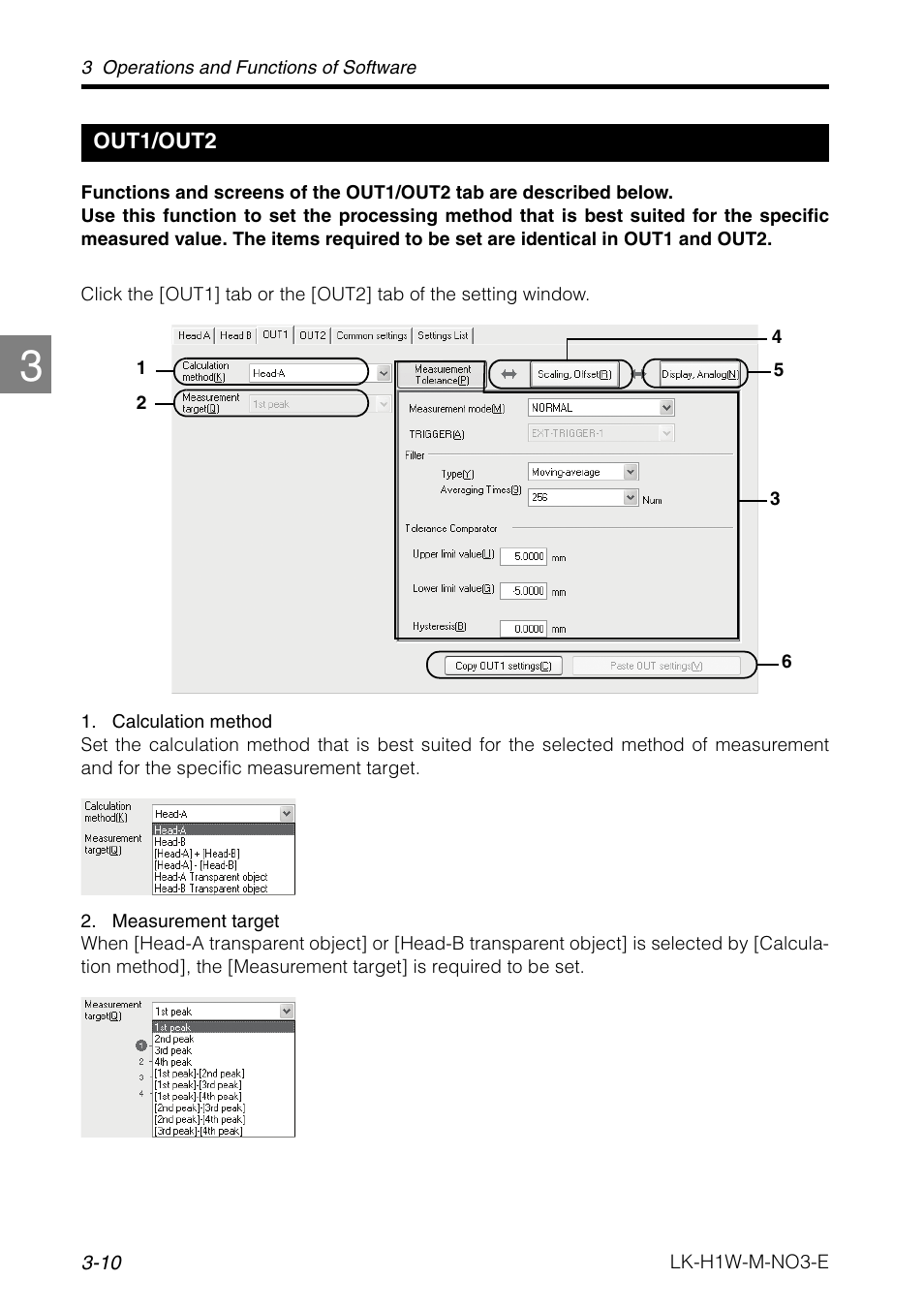 Out1/out2, Out1/out2 -10 | KEYENCE LK-H1W User Manual | Page 38 / 84