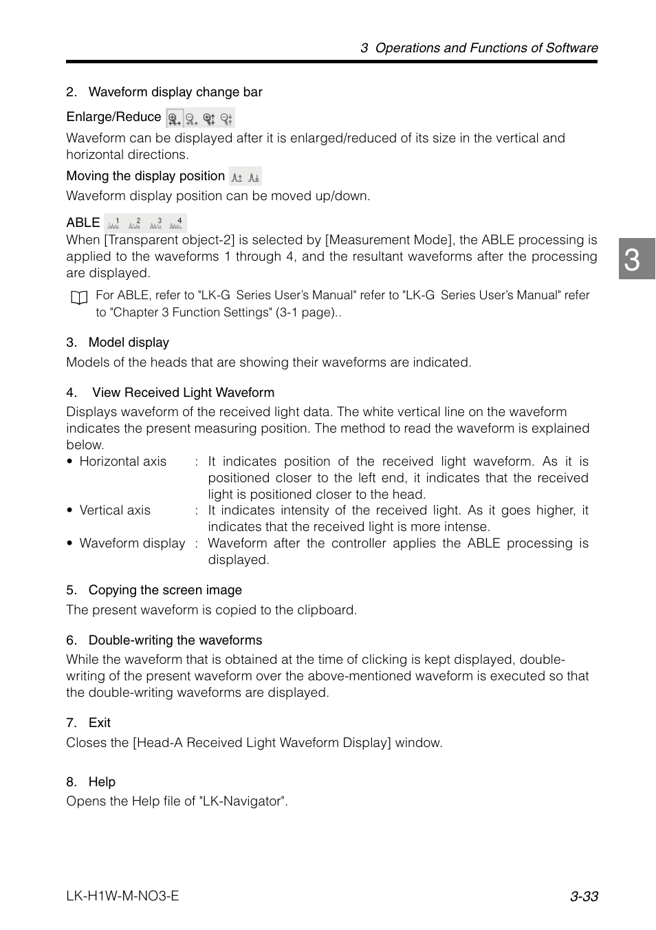 KEYENCE LK-H1W User Manual | Page 61 / 84