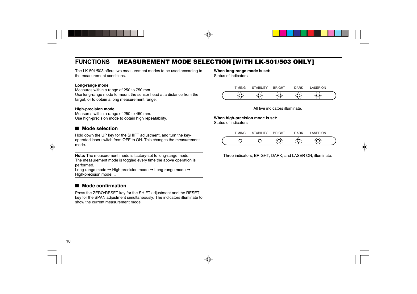 KEYENCE LK-2000 Series User Manual | Page 18 / 28