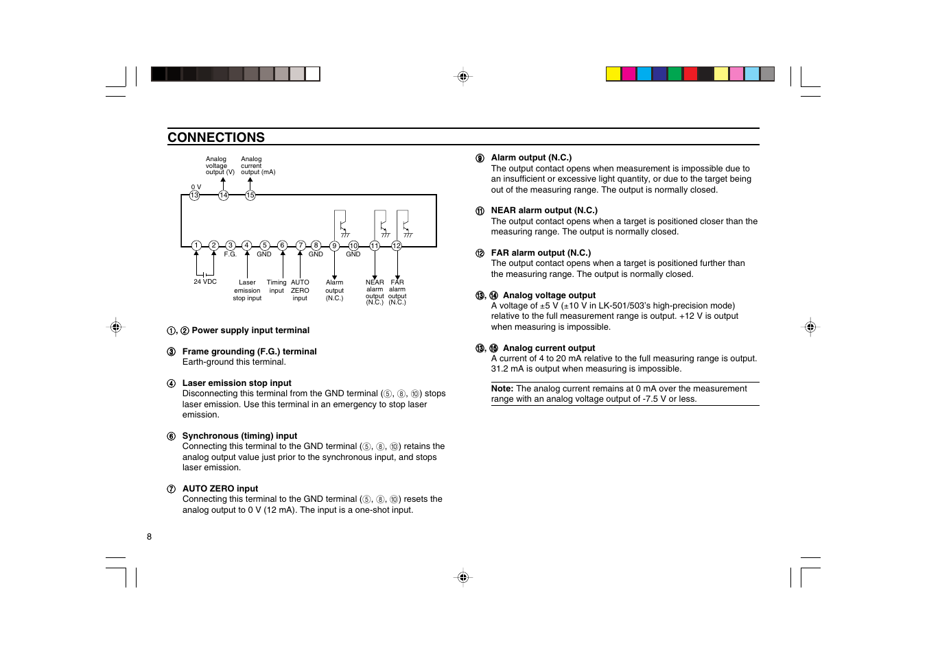 Connections | KEYENCE LK-2000 Series User Manual | Page 8 / 28