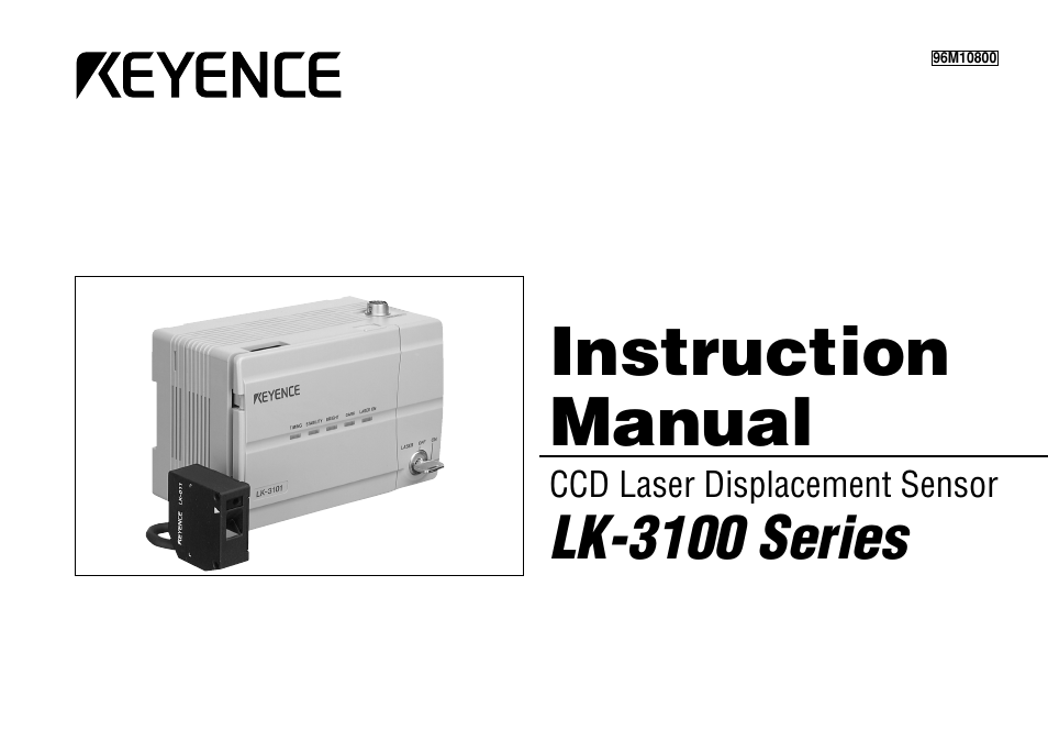 KEYENCE LK-3100 User Manual | 24 pages