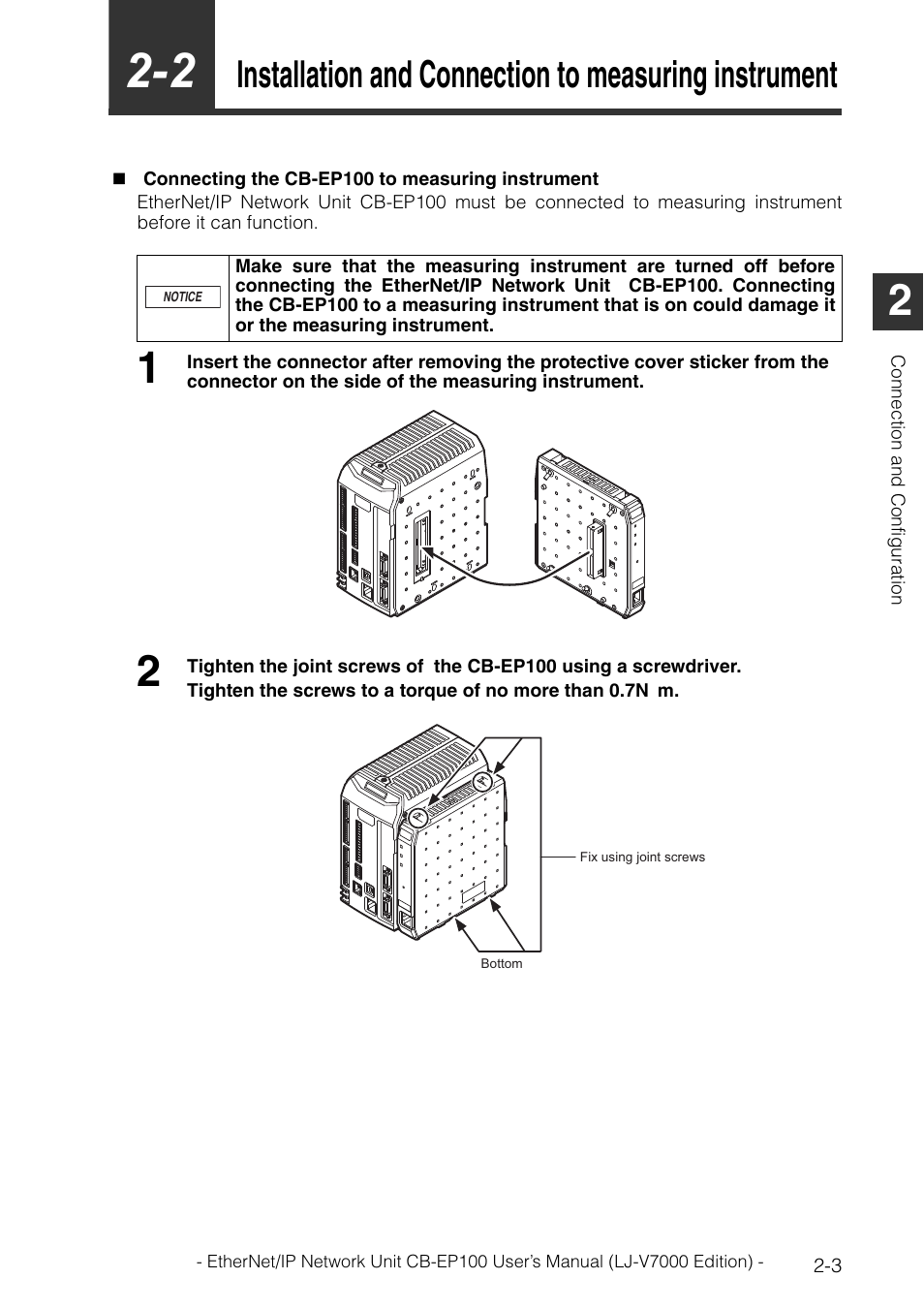 KEYENCE CB-EP100 User Manual | Page 17 / 146