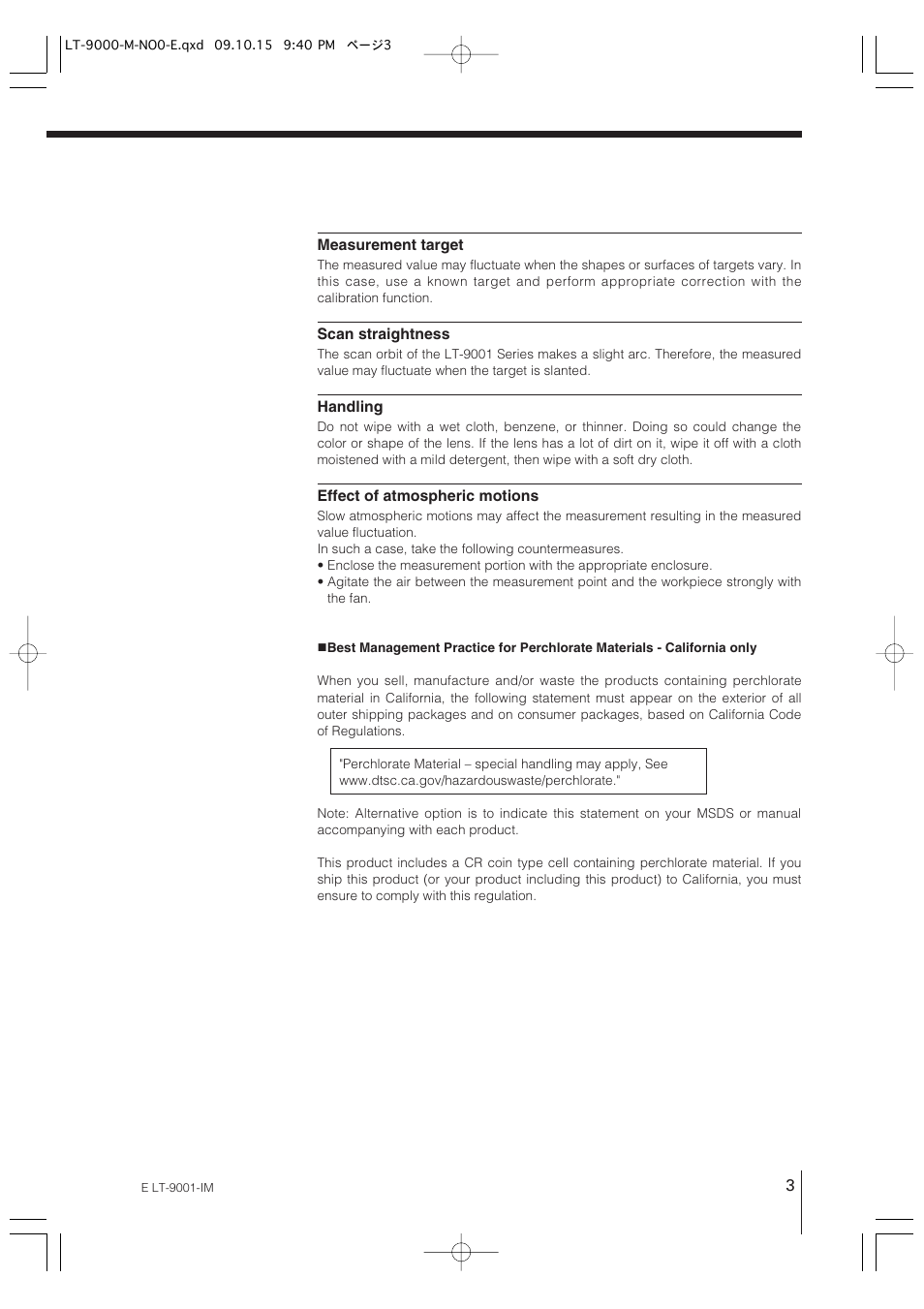 KEYENCE LT-9001 Series User Manual | Page 5 / 176