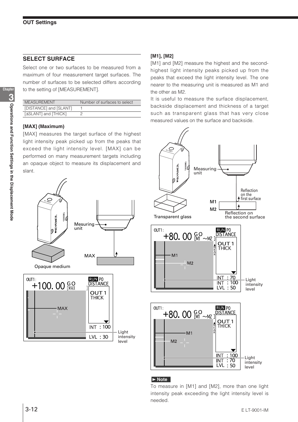 Select surface | KEYENCE LT-9001 Series User Manual | Page 58 / 176