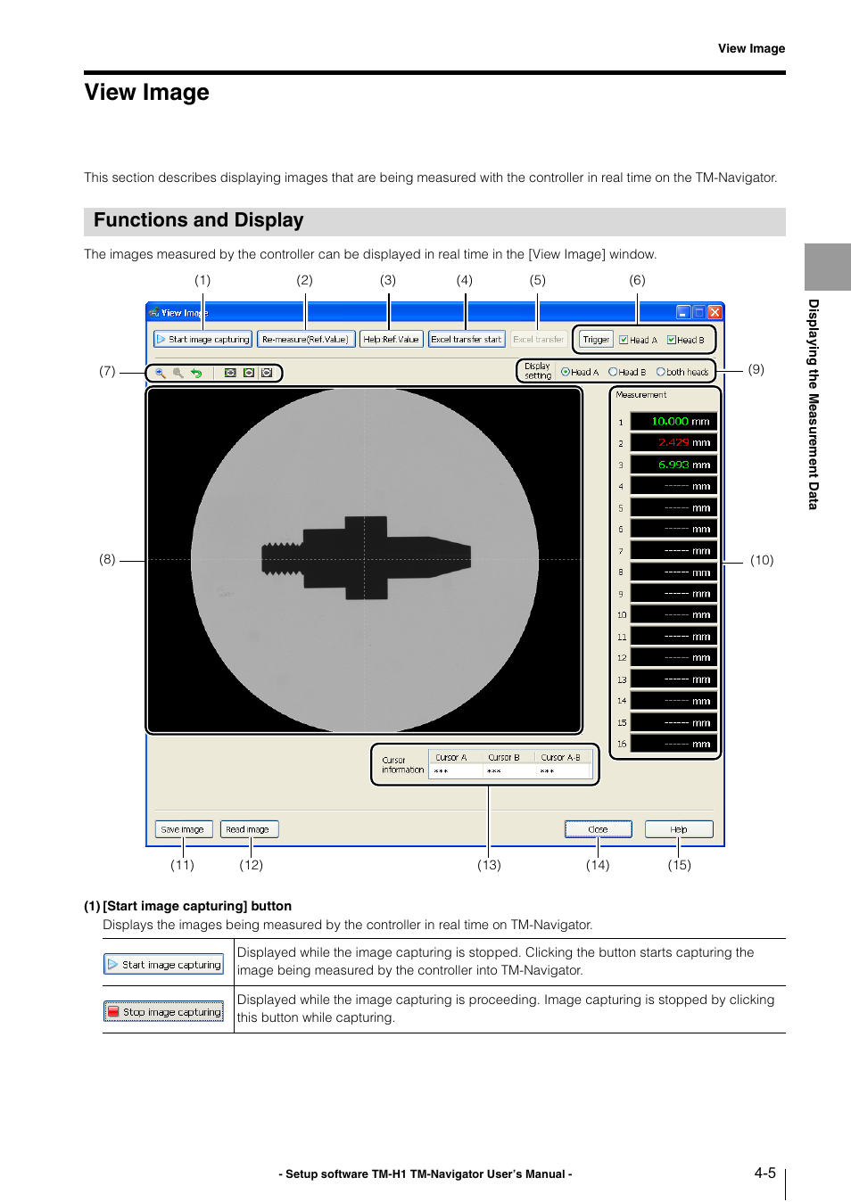 View image, Functions and display, View image -5 | Functions and display -5 | KEYENCE TM-3000 Series User Manual | Page 27 / 84