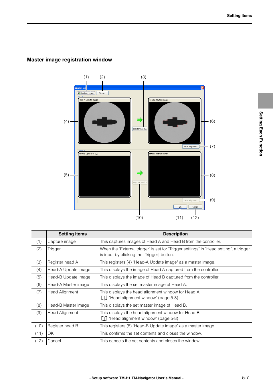 Master image registration window | KEYENCE TM-3000 Series User Manual | Page 53 / 84