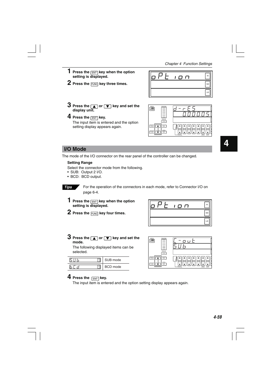 I/o mode | KEYENCE LS-7000 User Manual | Page 111 / 192