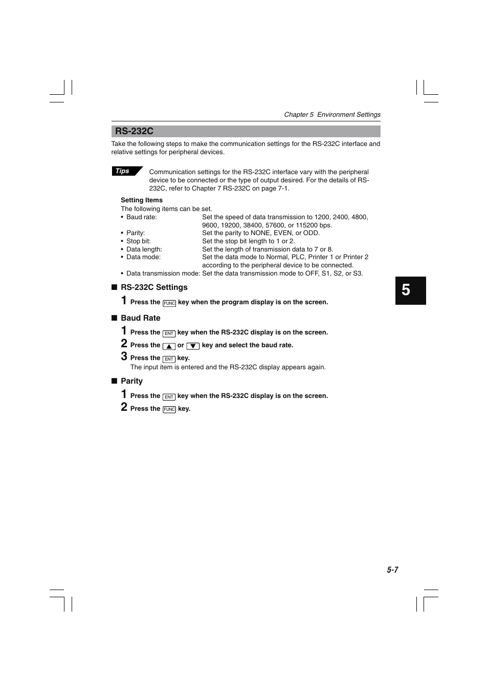 Rs-232c | KEYENCE LS-7000 User Manual | Page 121 / 192