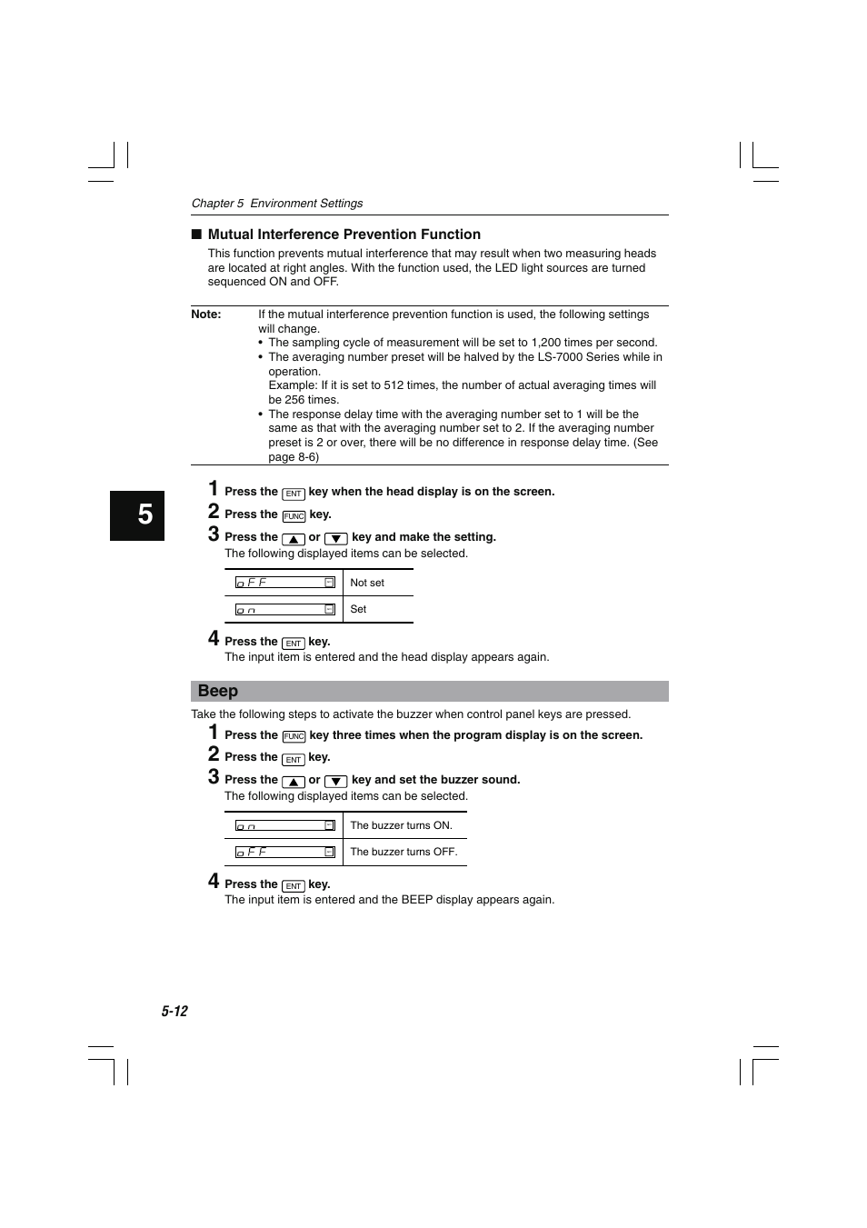 Beep | KEYENCE LS-7000 User Manual | Page 126 / 192