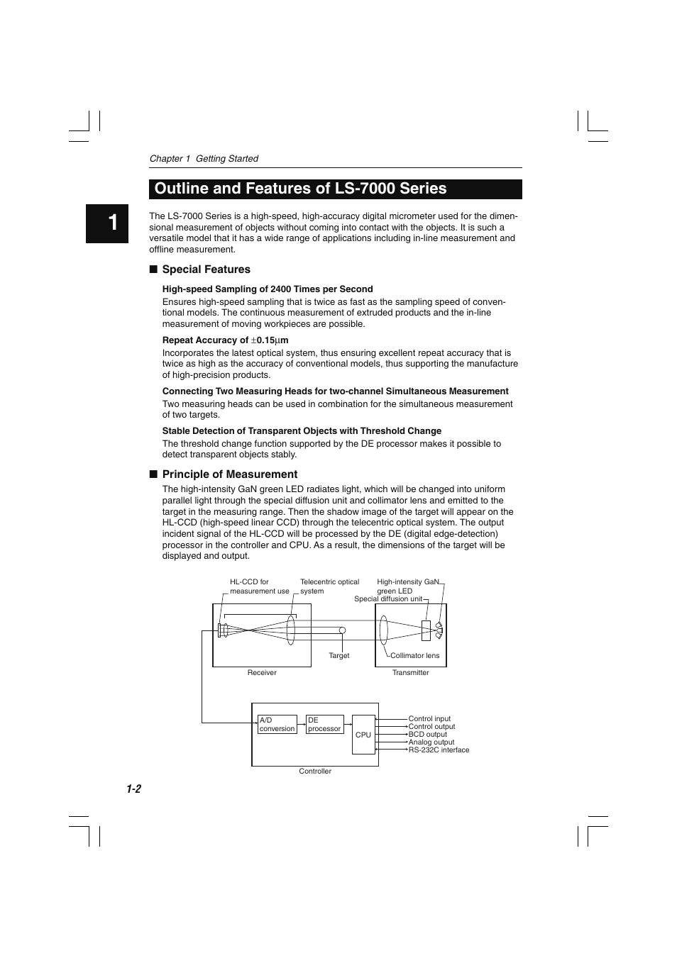 Outline and features of ls-7000 series | KEYENCE LS-7000 User Manual | Page 16 / 192