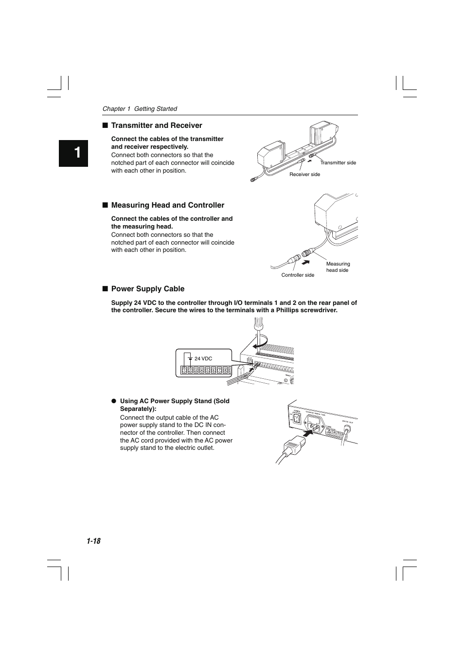 Turning ac power | KEYENCE LS-7000 User Manual | Page 32 / 192