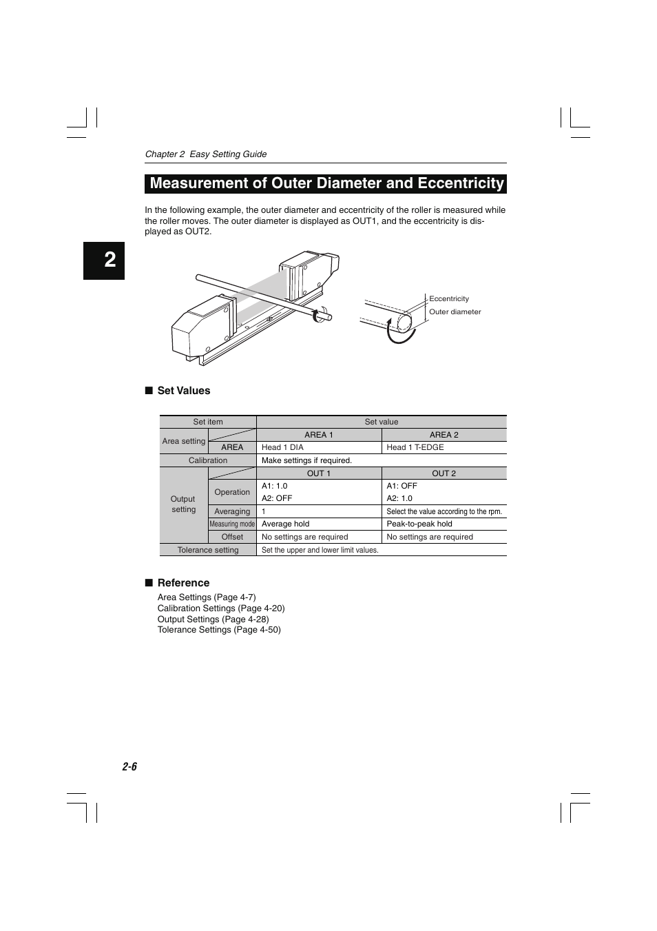 Measurement of outer diameter and eccentricity | KEYENCE LS-7000 User Manual | Page 42 / 192