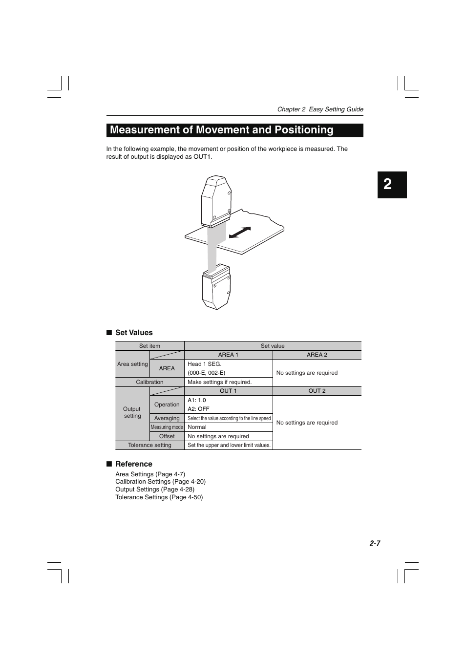 Measurement of movement and positioning | KEYENCE LS-7000 User Manual | Page 43 / 192