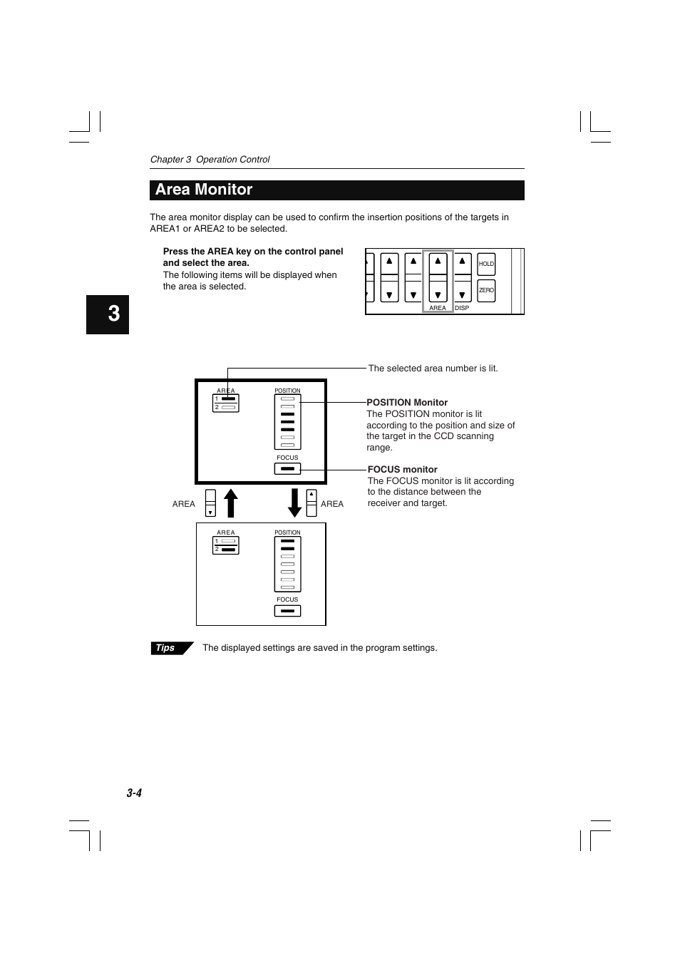 Area monitor | KEYENCE LS-7000 User Manual | Page 48 / 192