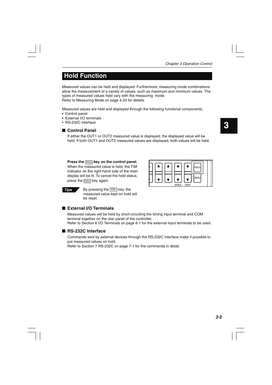 Hold function | KEYENCE LS-7000 User Manual | Page 49 / 192