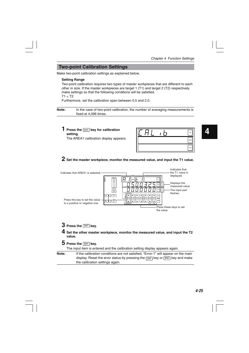 Two-point calibration settings | KEYENCE LS-7000 User Manual | Page 77 / 192