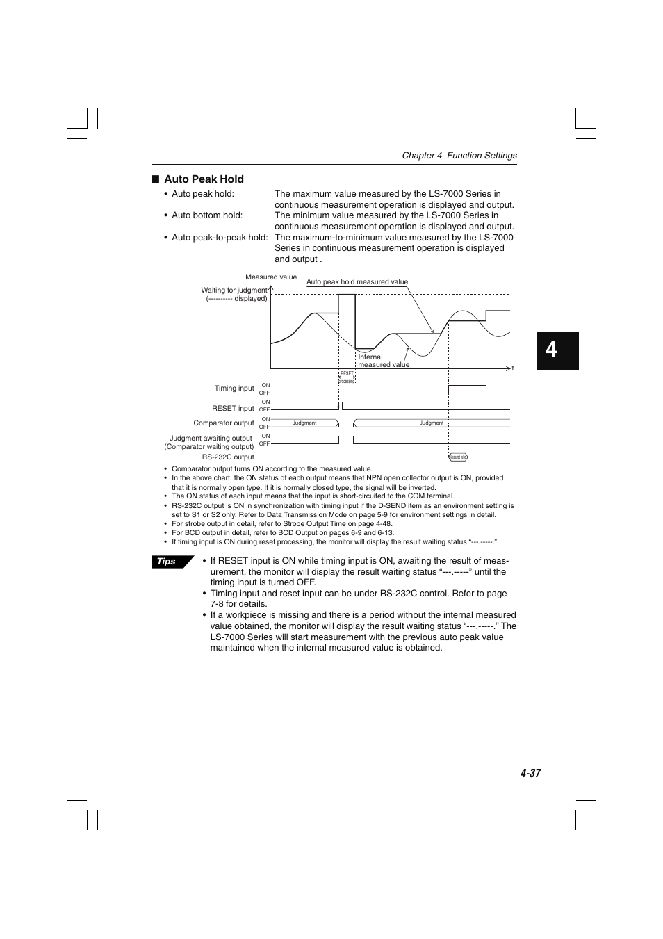 Auto peak hold | KEYENCE LS-7000 User Manual | Page 89 / 192