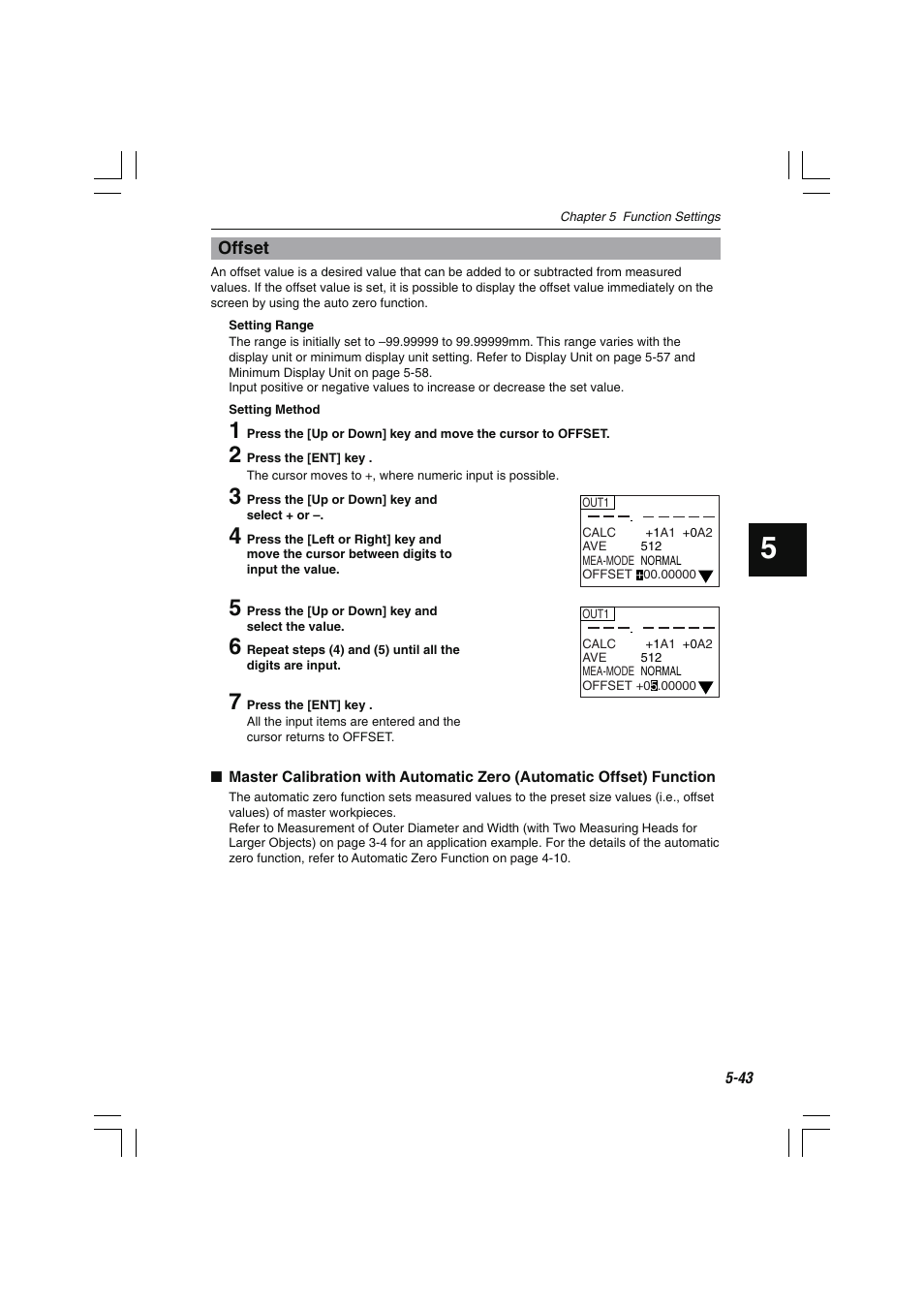 Offset | KEYENCE LS-7600 User Manual | Page 105 / 220
