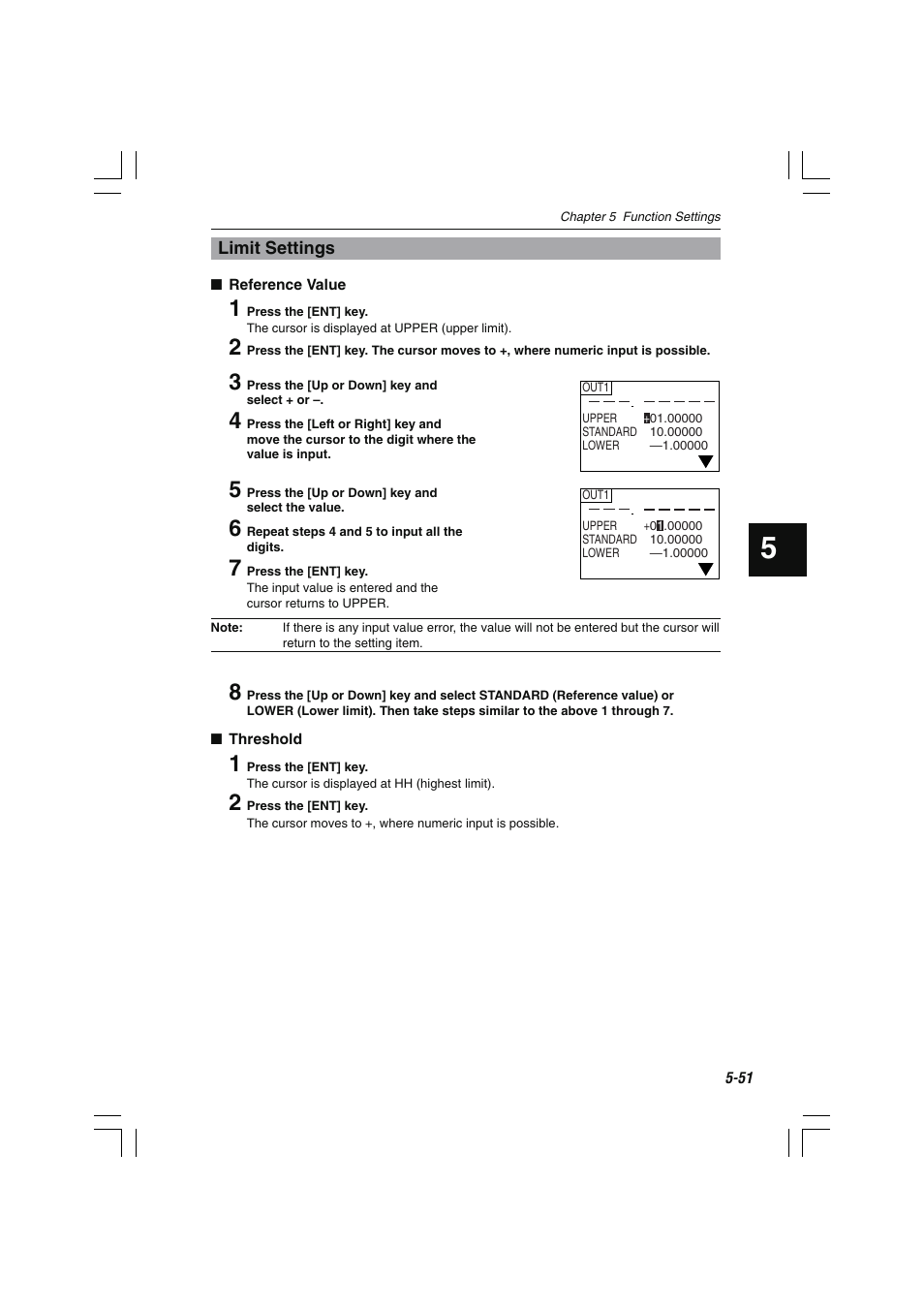Limit settings | KEYENCE LS-7600 User Manual | Page 113 / 220