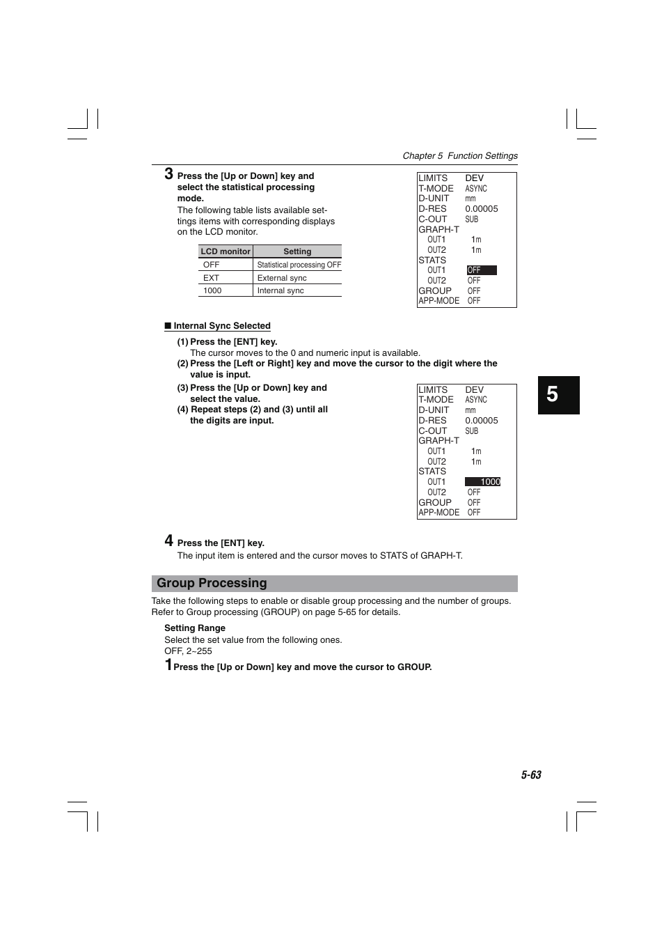 Group processing | KEYENCE LS-7600 User Manual | Page 125 / 220