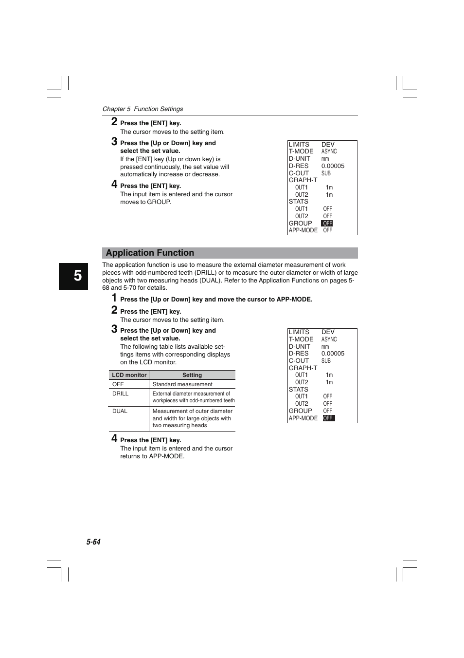 Application function | KEYENCE LS-7600 User Manual | Page 126 / 220