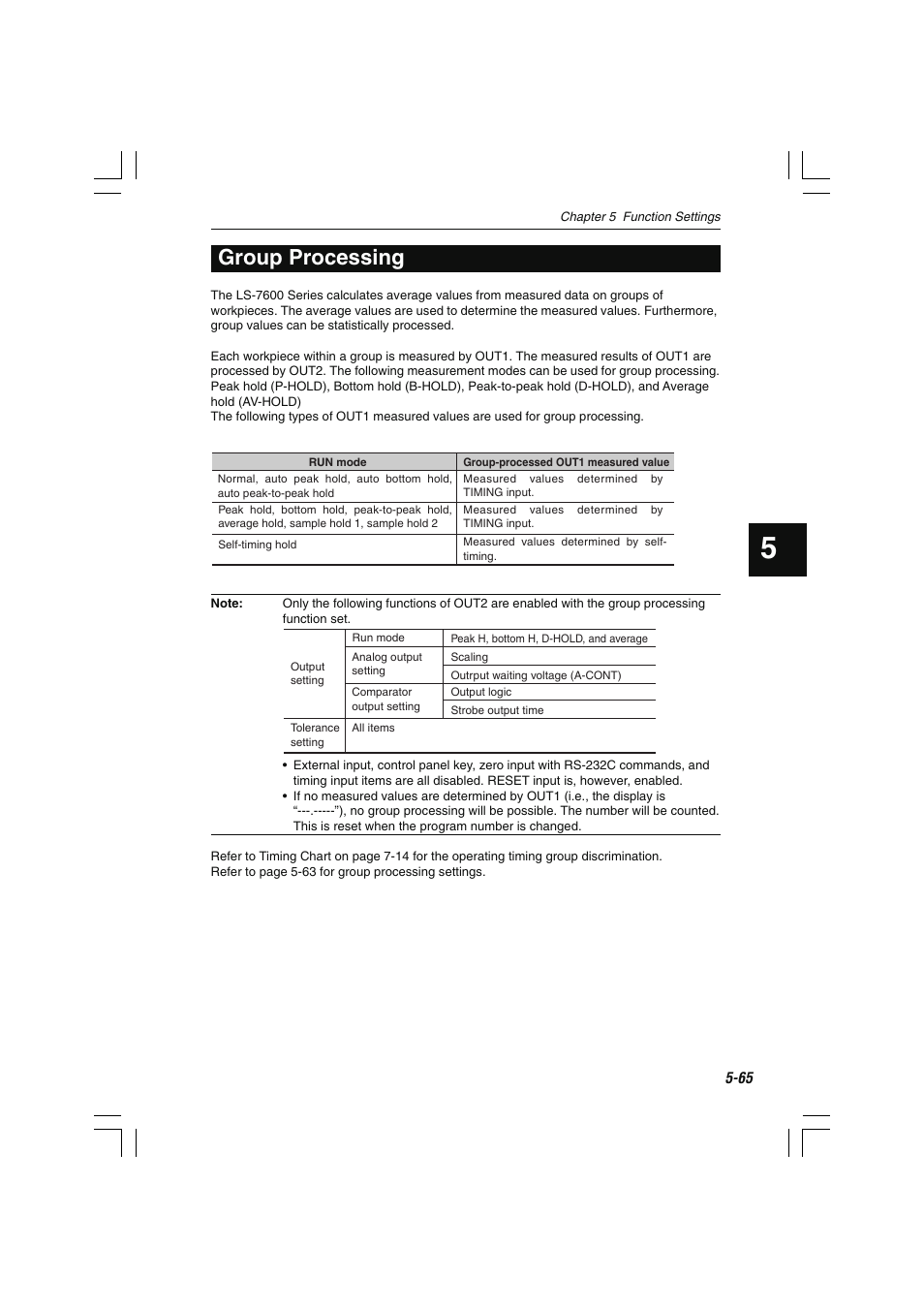 Group processing | KEYENCE LS-7600 User Manual | Page 127 / 220