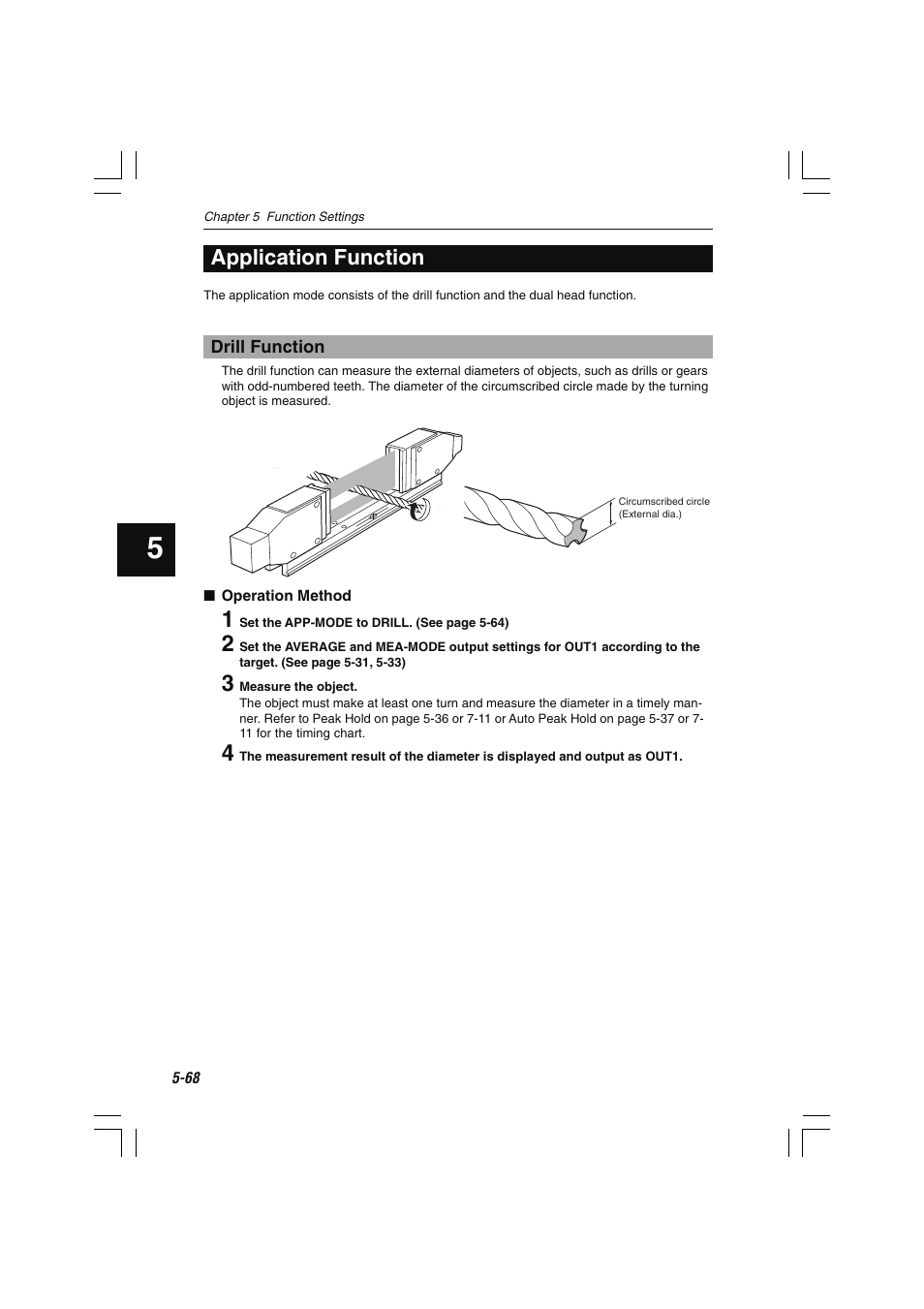 Application function, Drill function | KEYENCE LS-7600 User Manual | Page 130 / 220