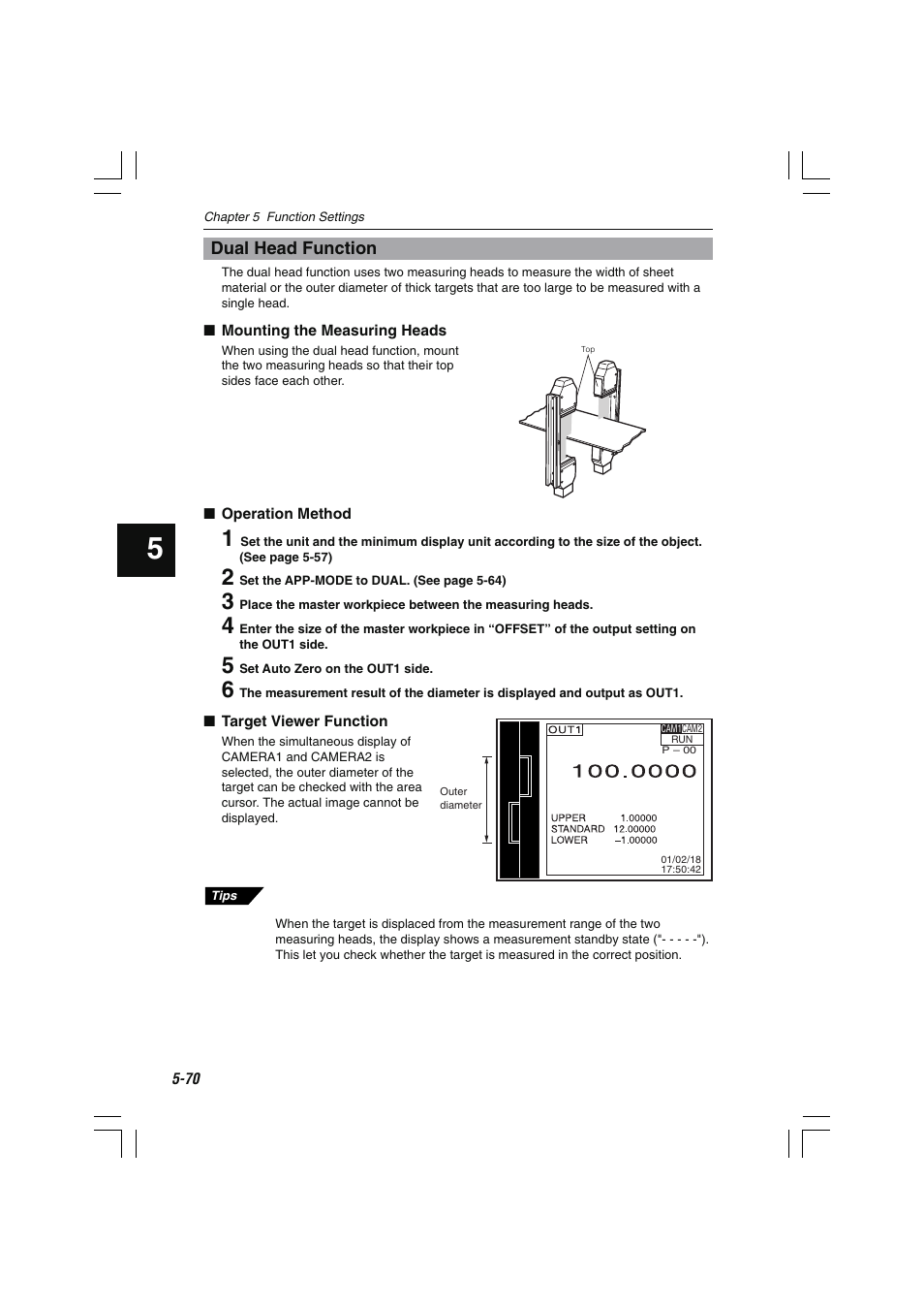 Dual head function | KEYENCE LS-7600 User Manual | Page 132 / 220