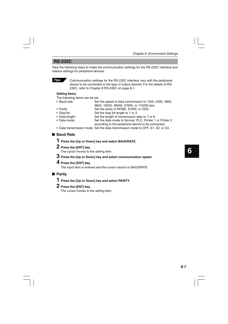 Rs-232c | KEYENCE LS-7600 User Manual | Page 141 / 220