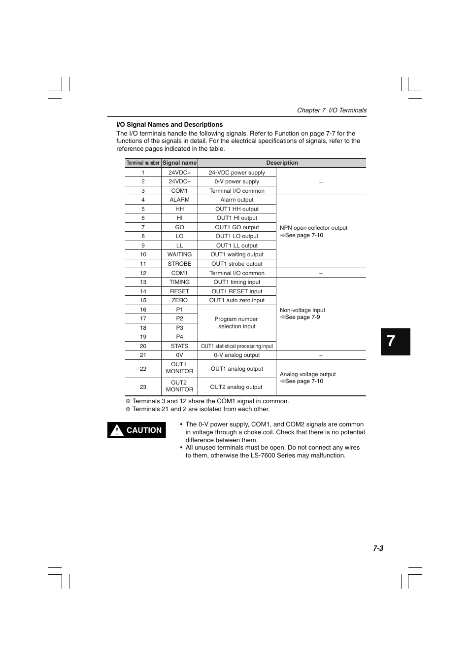 Caution | KEYENCE LS-7600 User Manual | Page 151 / 220