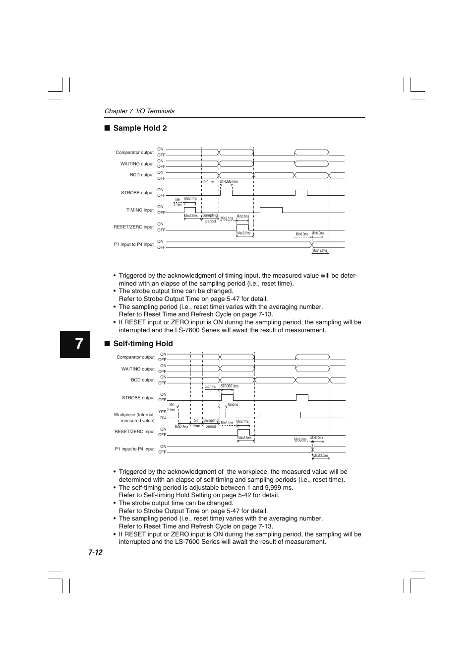 Sample hold 2, Self-timing hold | KEYENCE LS-7600 User Manual | Page 160 / 220