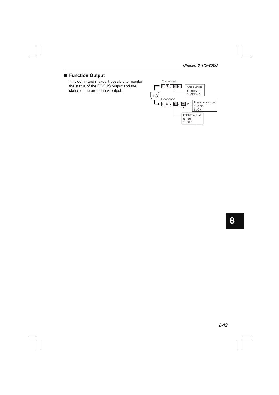 Function output | KEYENCE LS-7600 User Manual | Page 175 / 220