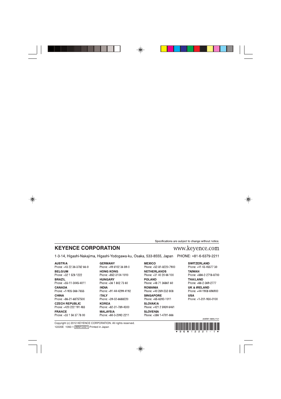 KEYENCE LS-7600 User Manual | Page 220 / 220
