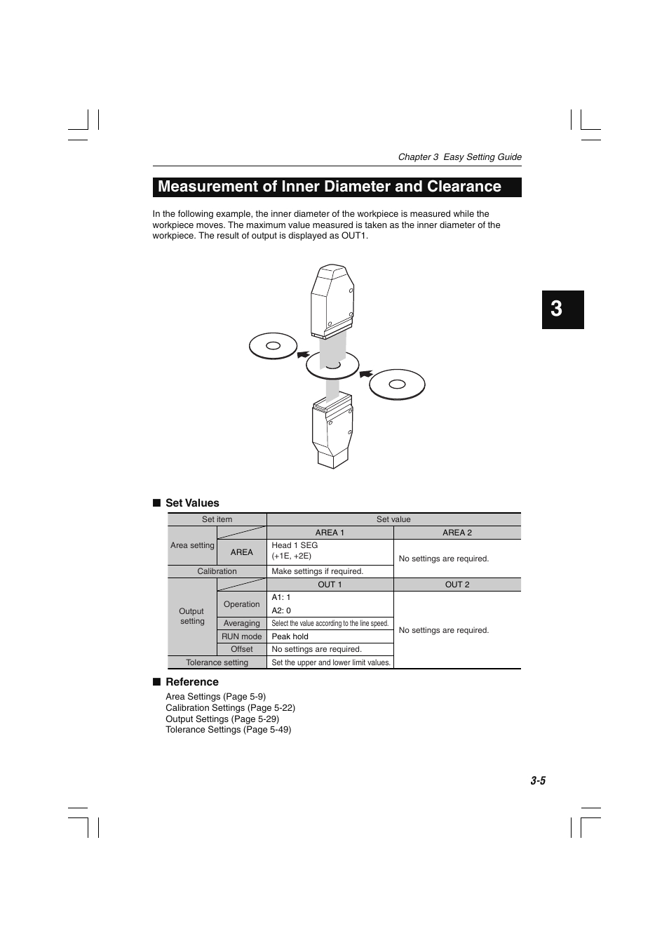 Measurement of inner diameter and clearance | KEYENCE LS-7600 User Manual | Page 45 / 220