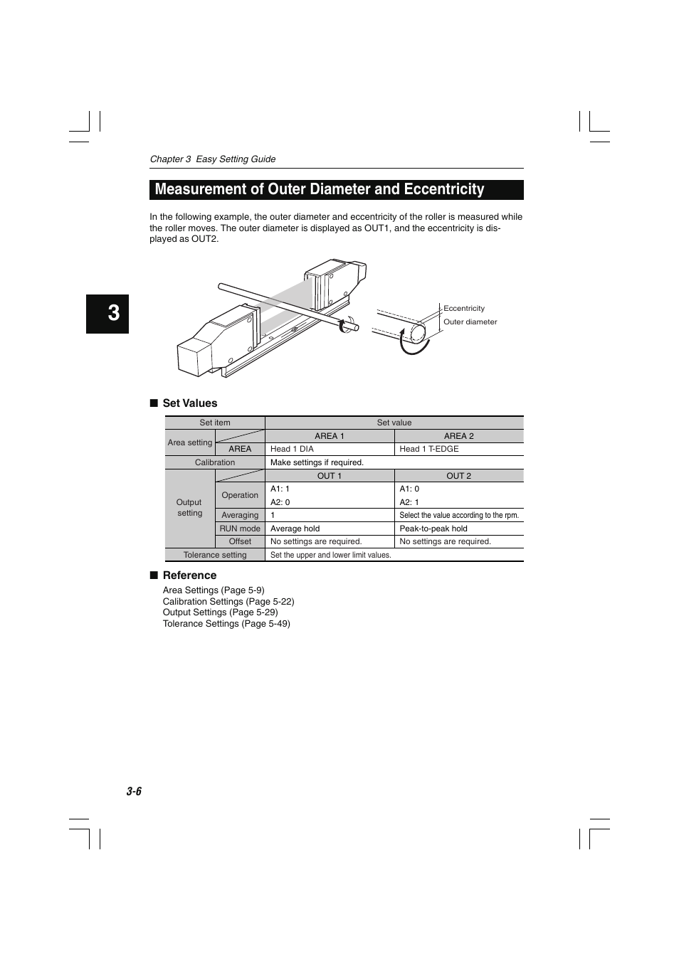 Measurement of outer diameter and eccentricity | KEYENCE LS-7600 User Manual | Page 46 / 220