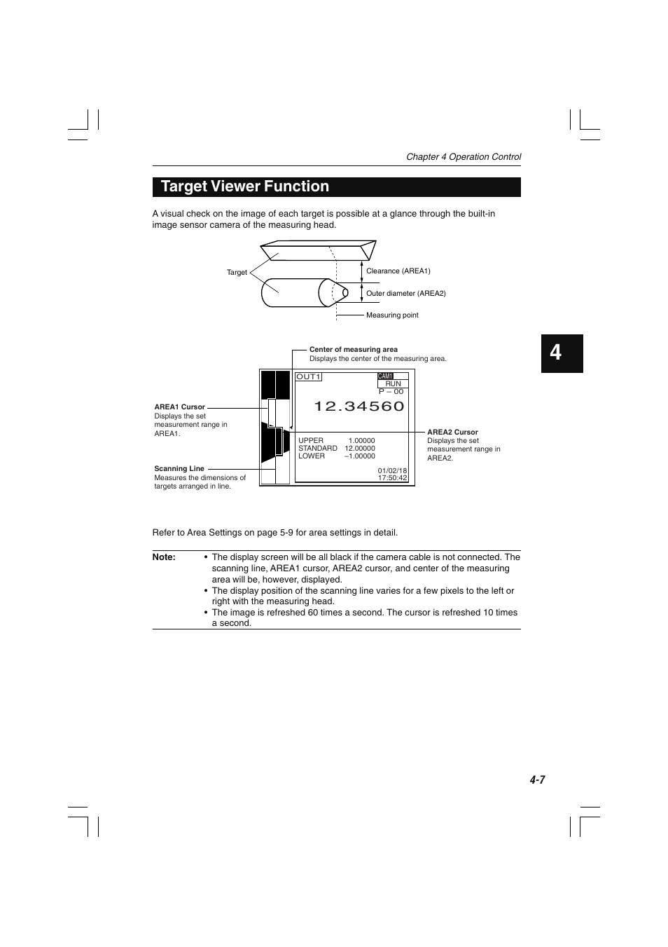 Target viewer function | KEYENCE LS-7600 User Manual | Page 57 / 220