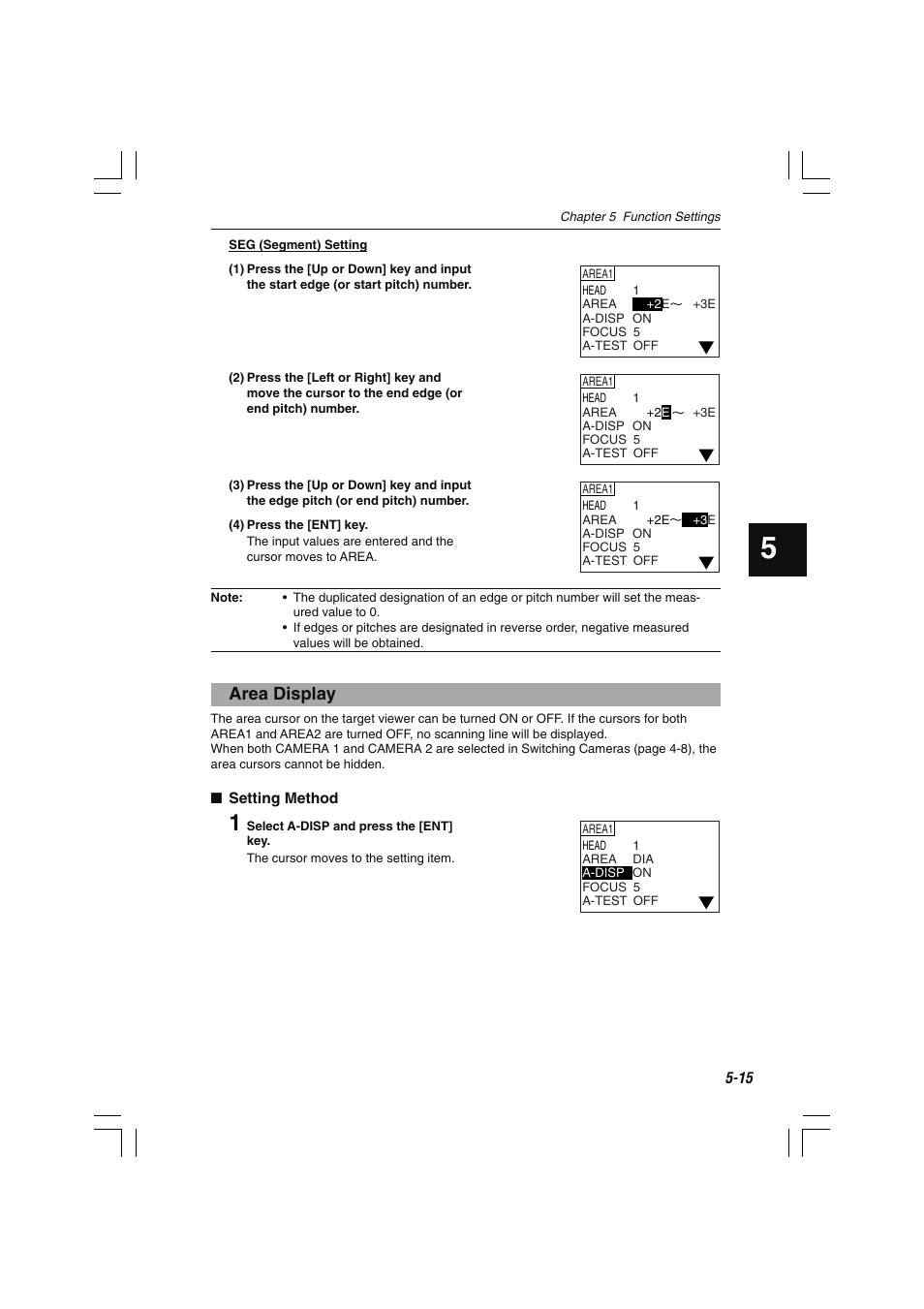 Area display | KEYENCE LS-7600 User Manual | Page 77 / 220