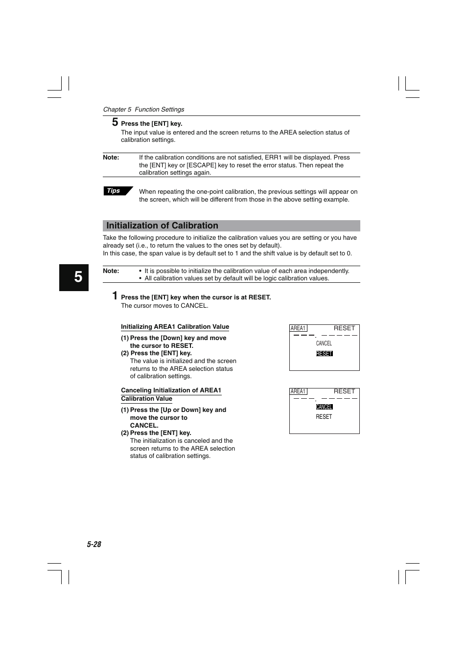 Initialization of calibration | KEYENCE LS-7600 User Manual | Page 90 / 220