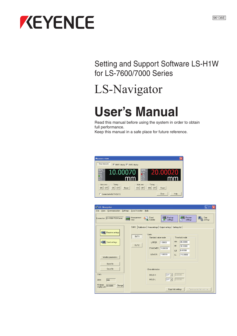 KEYENCE LS-Navigator User Manual | 68 pages