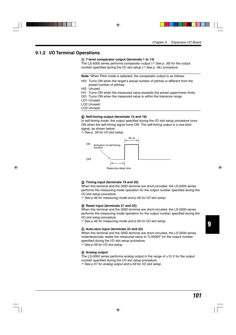 2 i/o terminal operations | KEYENCE LS-5000 User Manual | Page 107 / 132