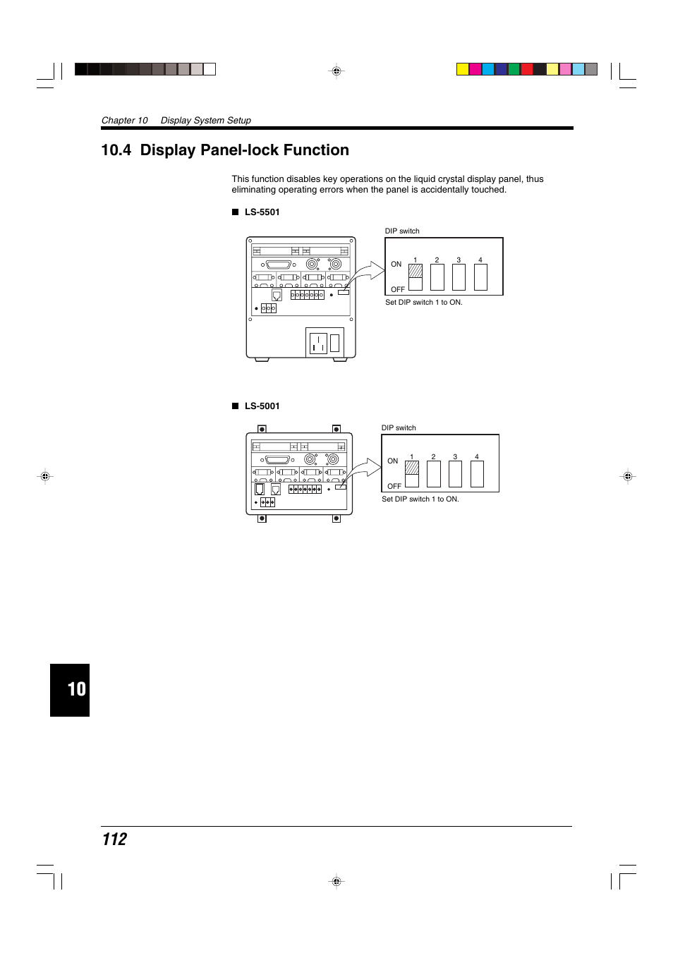 4 display panel-lock function | KEYENCE LS-5000 User Manual | Page 118 / 132