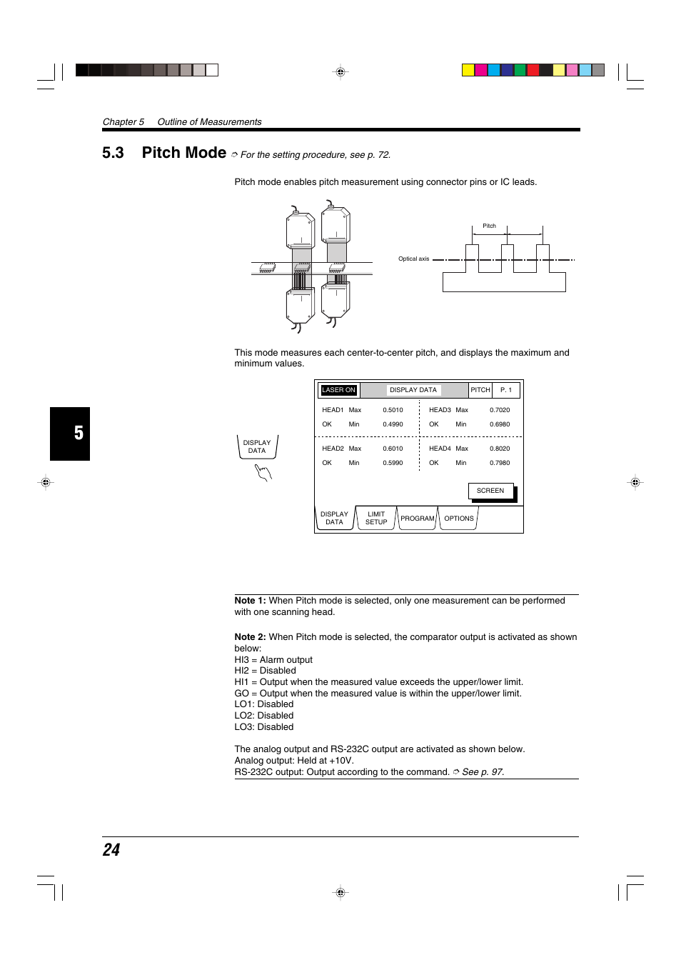 3 pitch mode | KEYENCE LS-5000 User Manual | Page 30 / 132