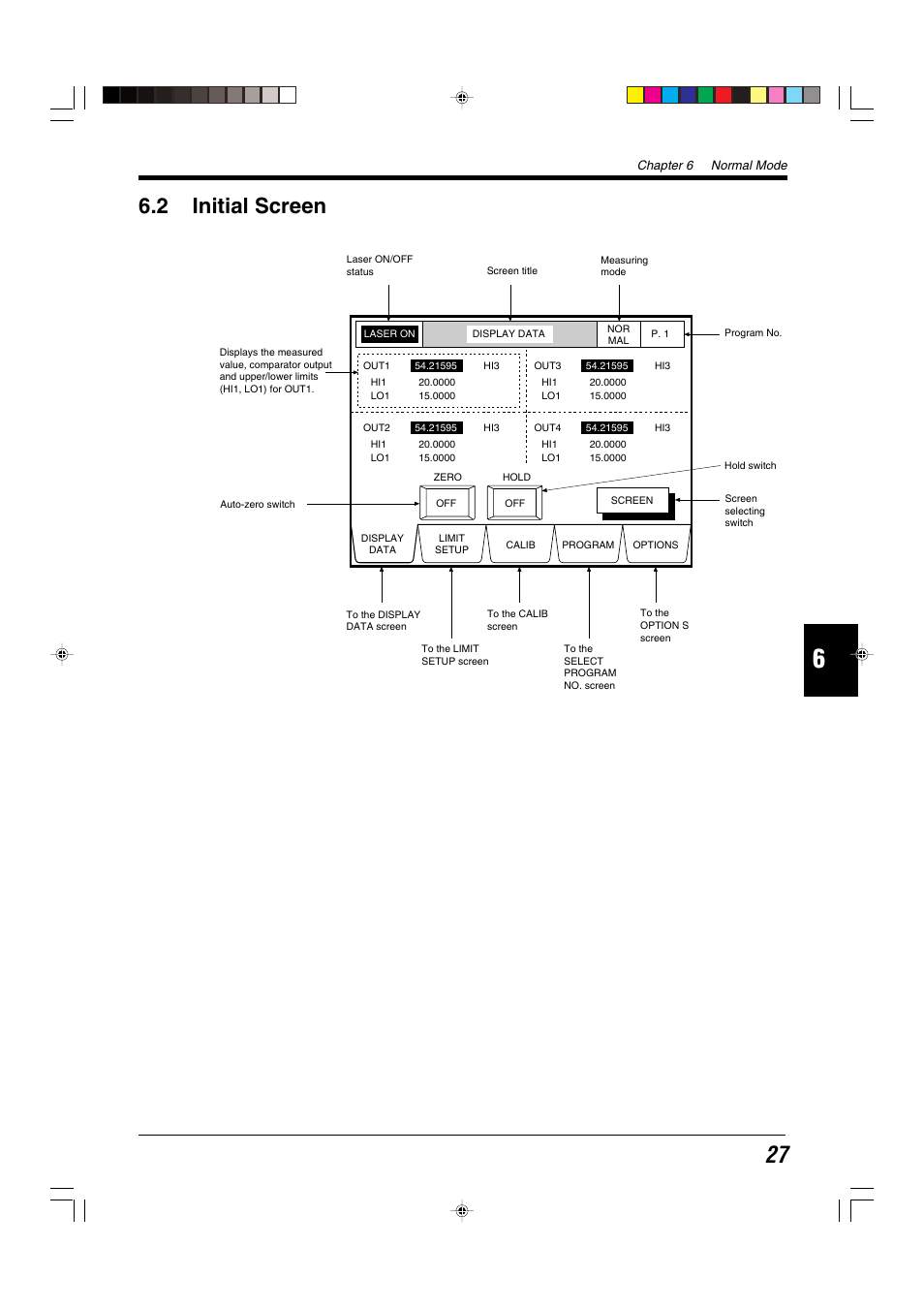 2 initial screen | KEYENCE LS-5000 User Manual | Page 33 / 132