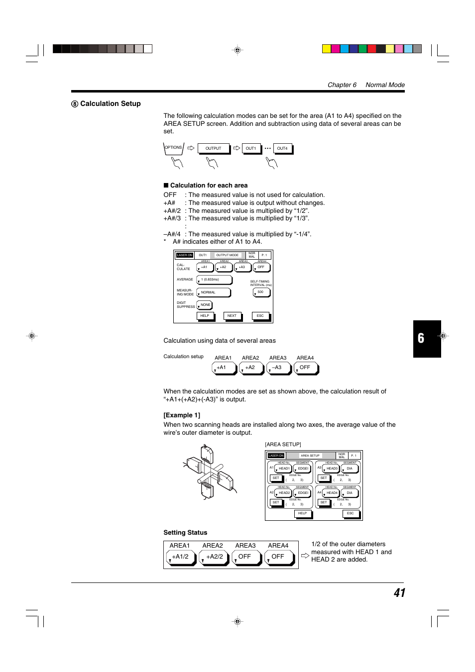 8 calculation setup, 88 calculation setup, Chapter 6 normal mode | KEYENCE LS-5000 User Manual | Page 47 / 132