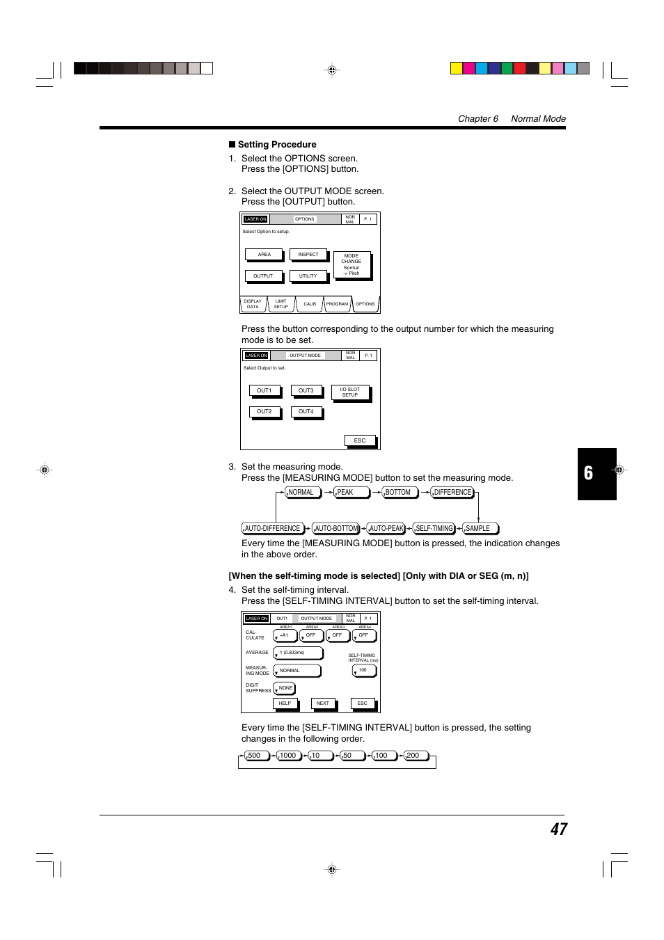 Chapter 6 normal mode | KEYENCE LS-5000 User Manual | Page 53 / 132