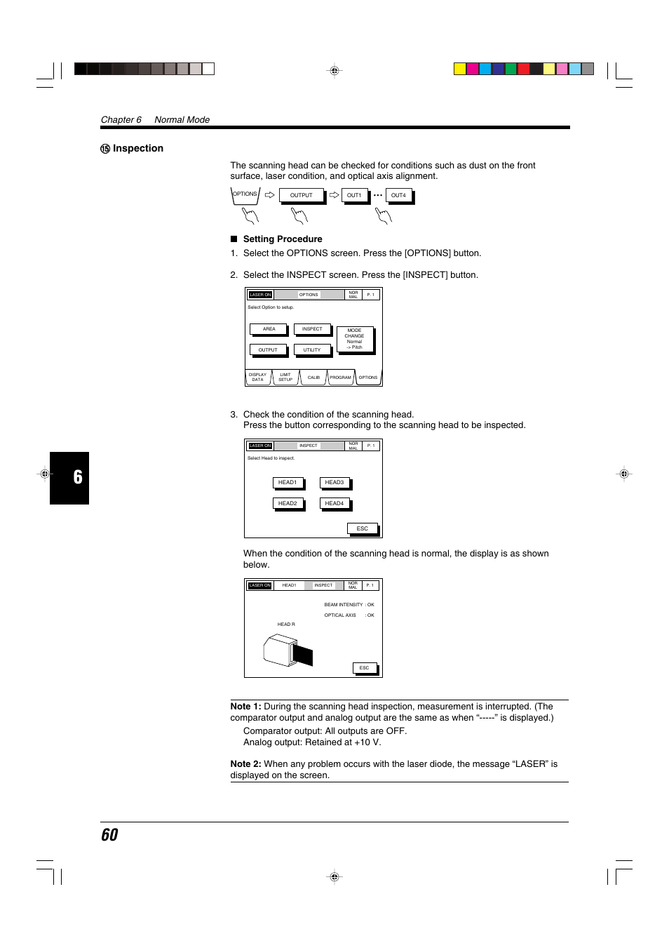 15 inspection, Ee inspection, Chapter 6 normal mode | KEYENCE LS-5000 User Manual | Page 66 / 132