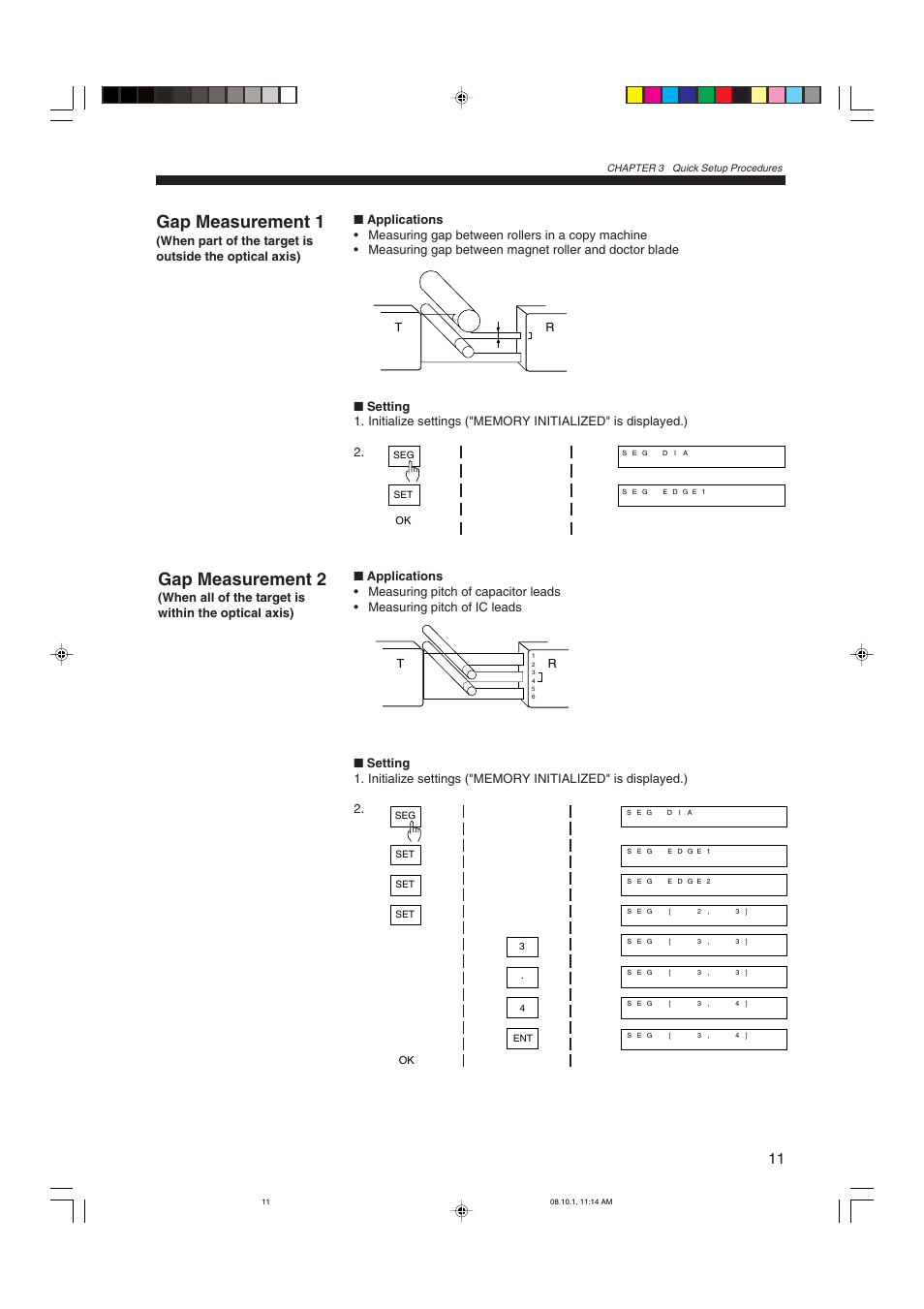 Gap measurement 1 gap measurement 2, Gap measurement 1, Gap measurement 2 | KEYENCE LS-3100/3100W Series User Manual | Page 17 / 104