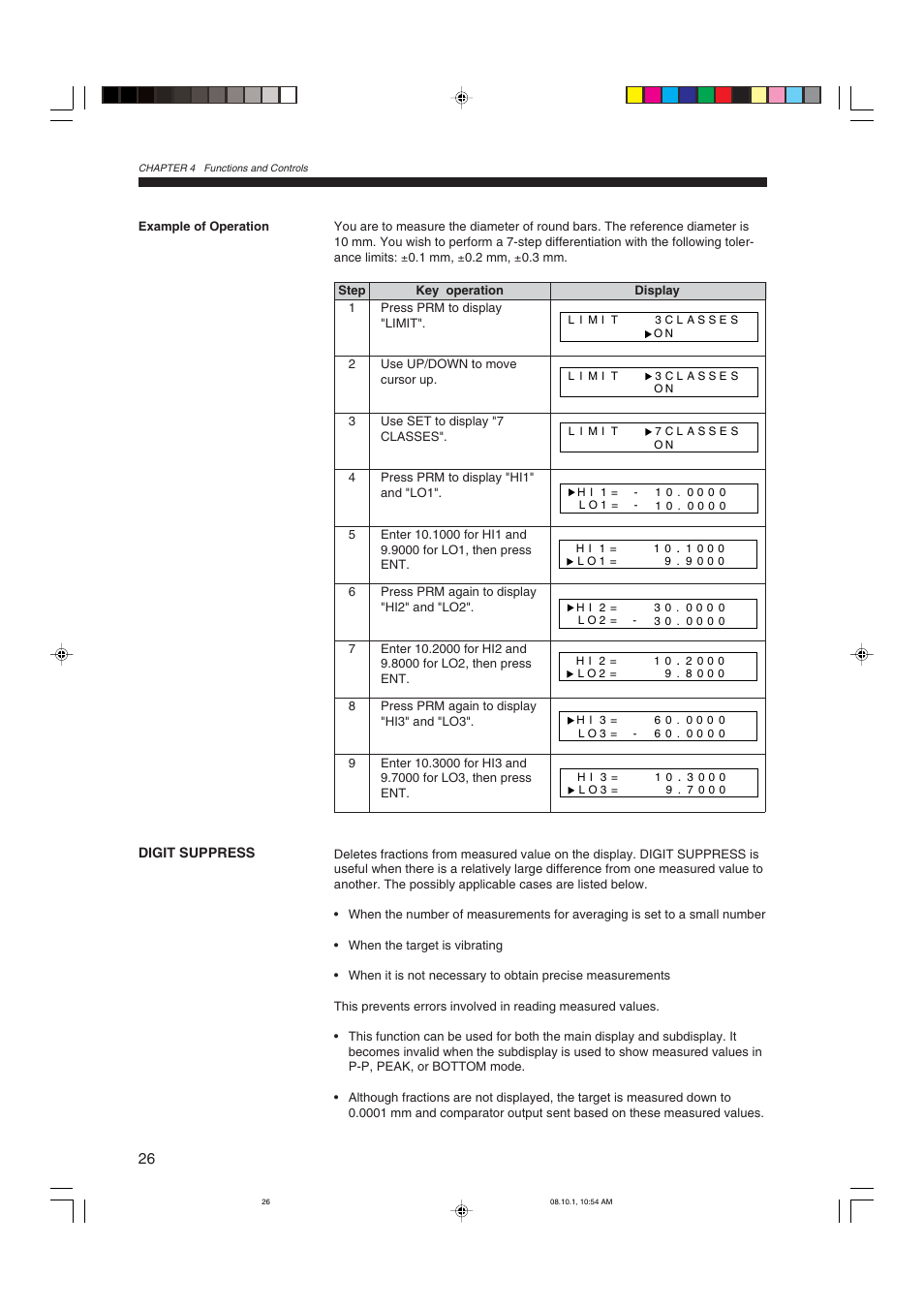 Digit suppress | KEYENCE LS-3100/3100W Series User Manual | Page 32 / 104